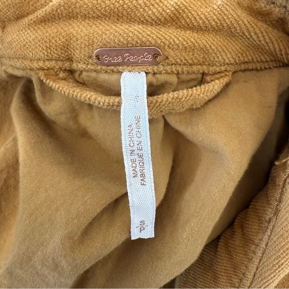 Free People Everlyn Jacket Small suede Brown Button Up Pockets Lined Motorcycle - Picture 11 of 13